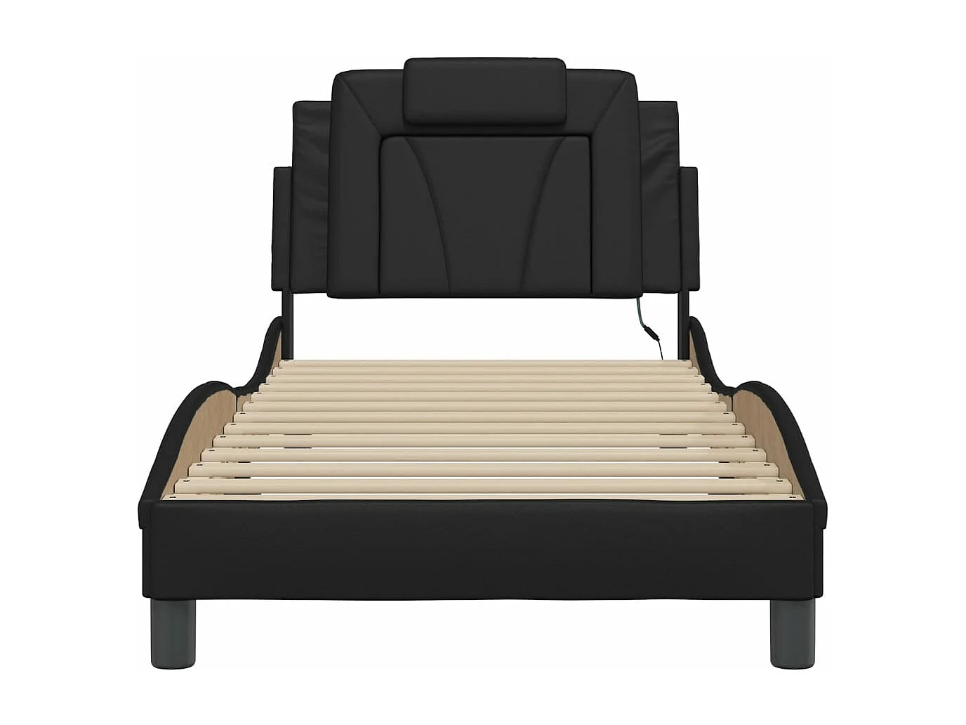 Cadre de lit Viana avec LED sans matelas noir 90x200 cm
