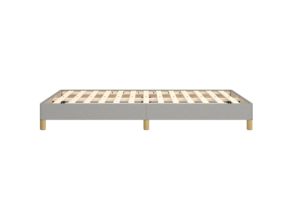 Cadre de lit sans matelas gris clair 120x190 cm tissu