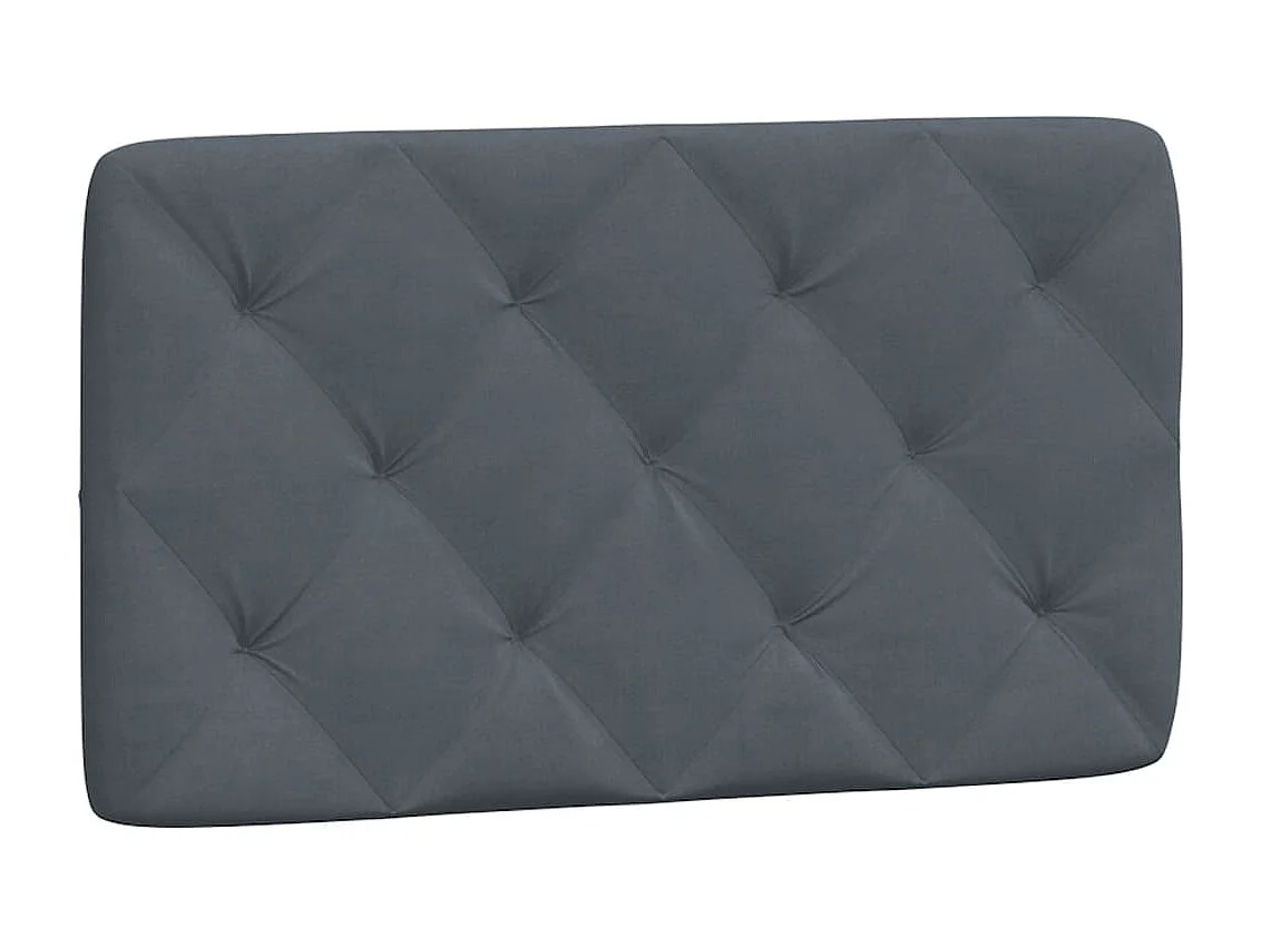 Cama con colchón terciopelo gris oscuro 90x190 cm