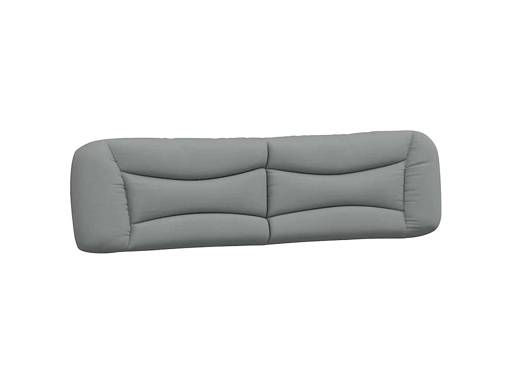 Bed met matras "Hvar" stof lichtgrijs 200x200 cm