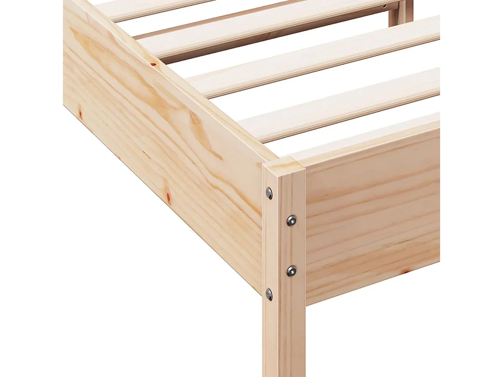 Cadre de lit sans matelas 90x200 cm bois de pin massif