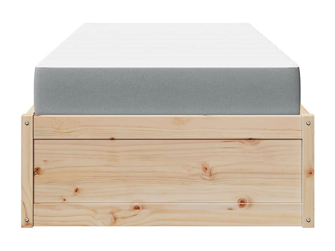 Bett mit Matratze 90x200 cm Massivholz Kiefer