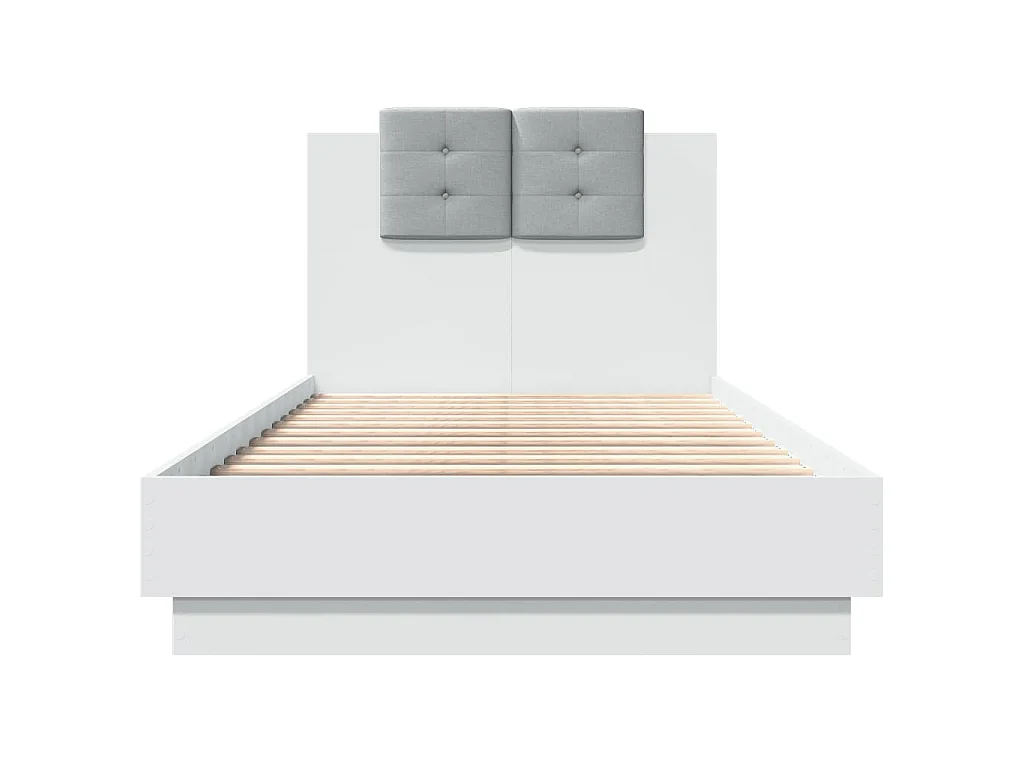 Cadre de lit sans matelas blanc 90x190 cm