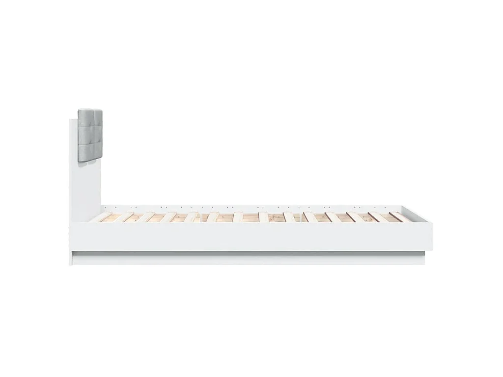 Cadre de lit sans matelas blanc 90x190 cm
