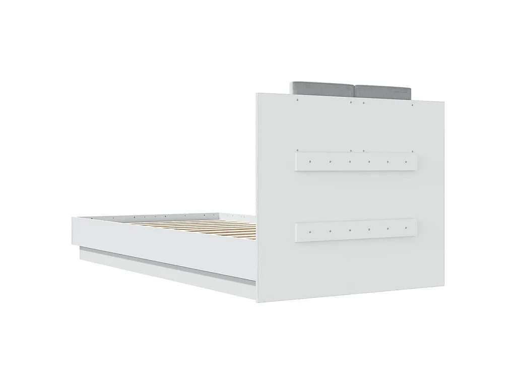 Cadre de lit sans matelas blanc 90x190 cm