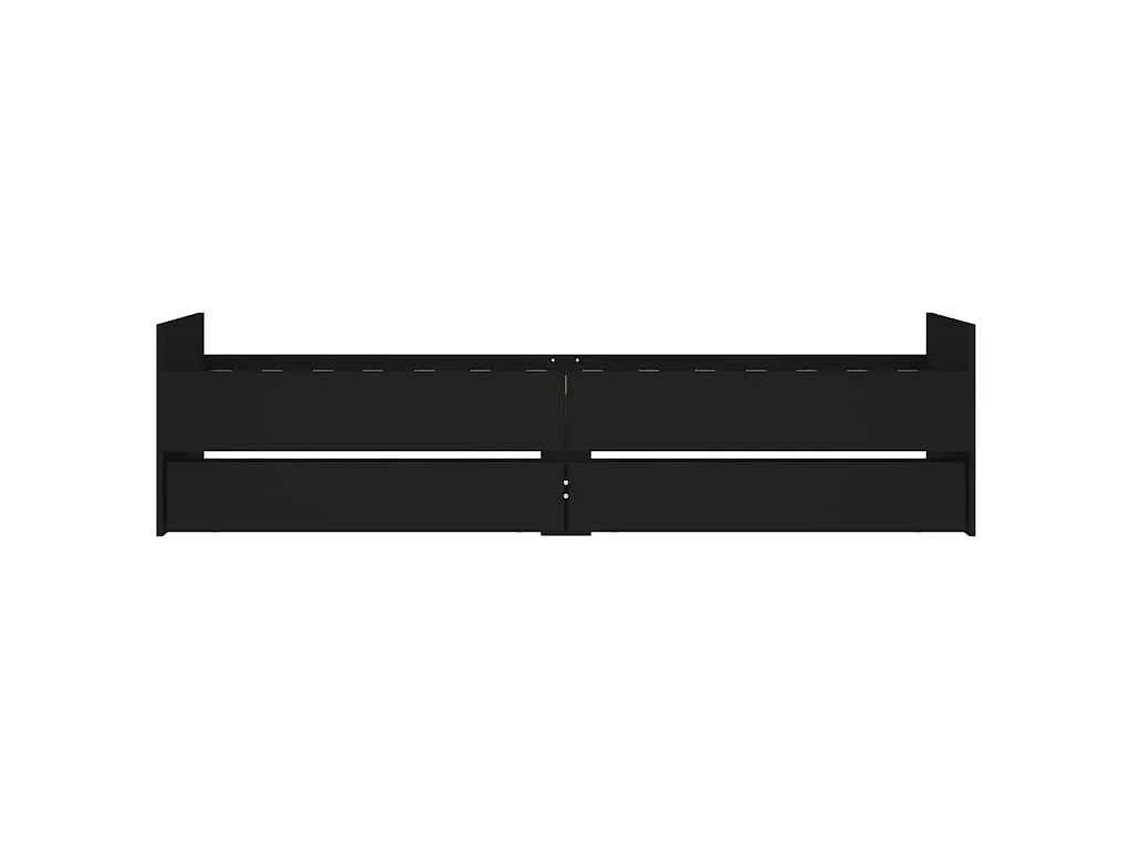 Giroletto Nero con Cassetti 75x190 cm Small Single