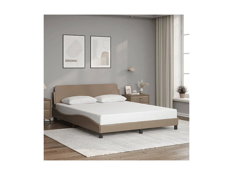 Giroletto Dover Cappuccino 160x200 cm in Similpelle