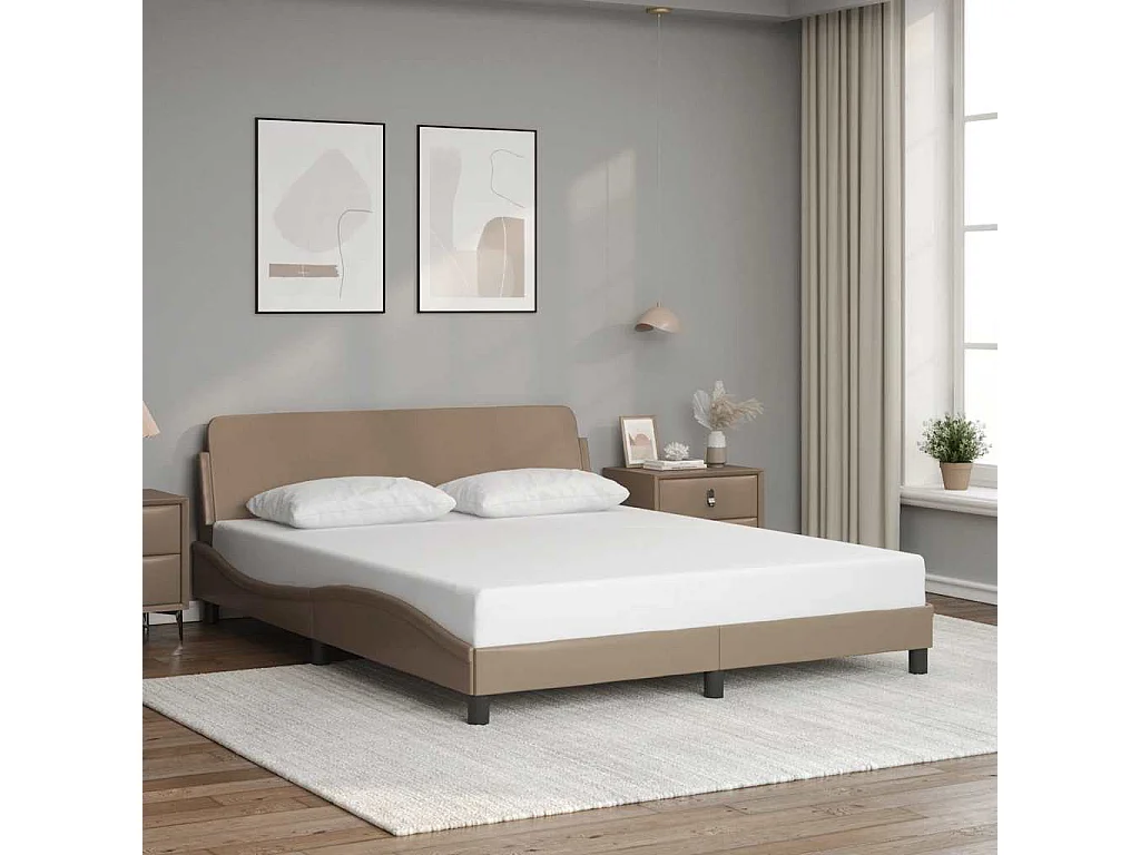 Cadre de lit Dover cappuccino 160x200 cm similicuir