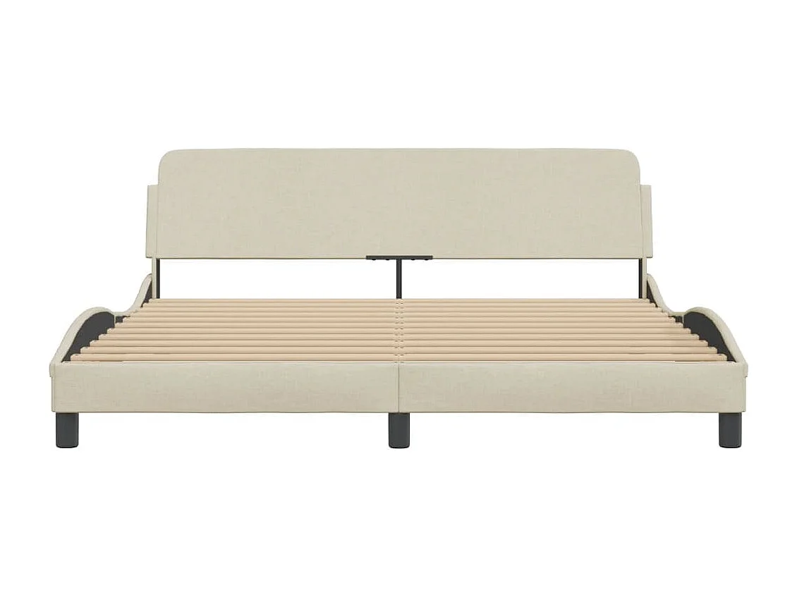 Cadre de lit Dover crème 180x200 cm tissu
