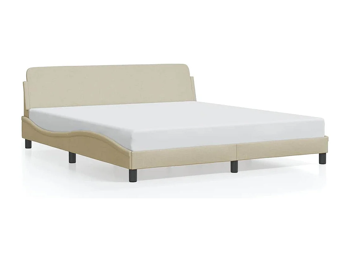 Estrutura de cama Dover 180x200 cm tecido cor creme