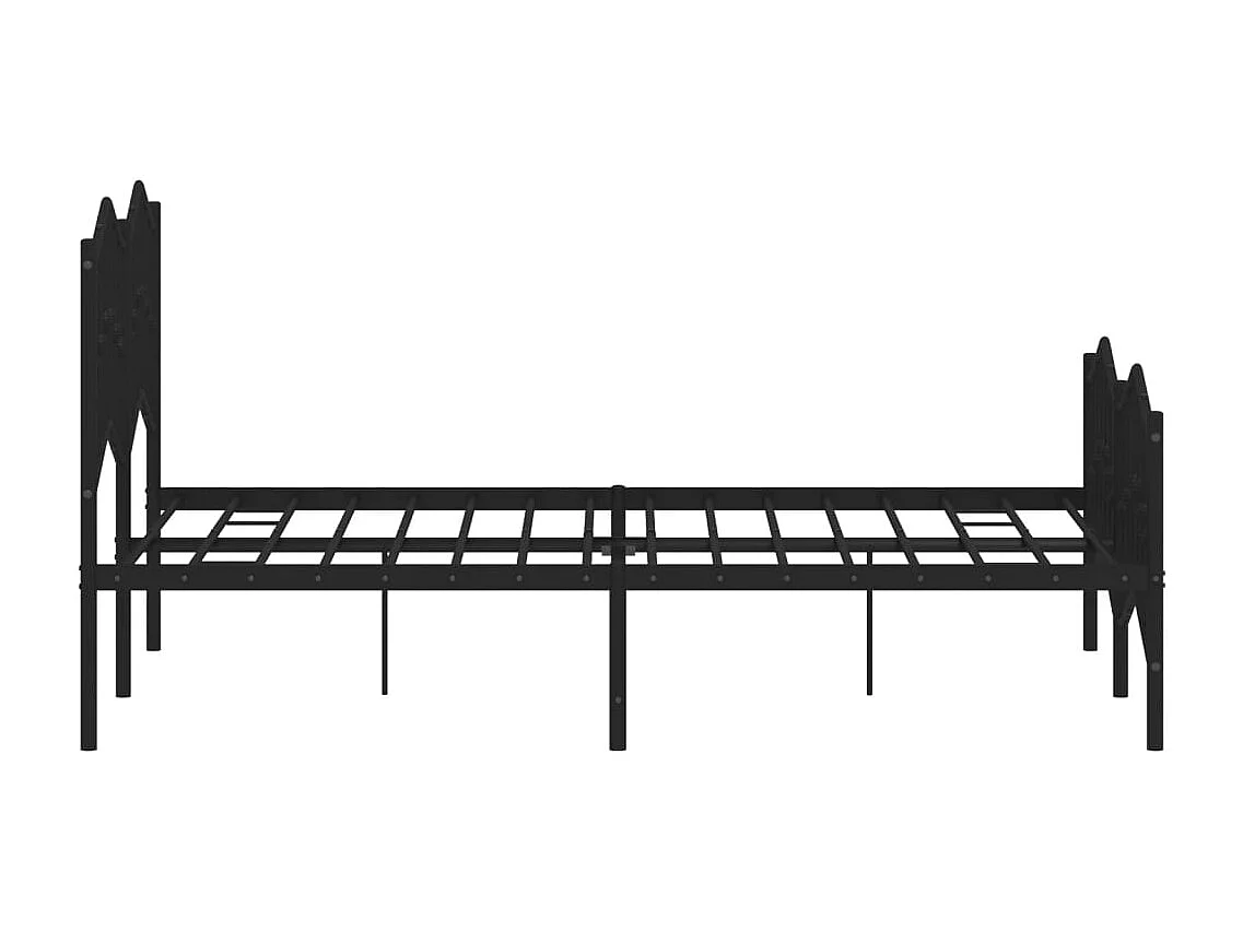 Estructura cama sin colchón con estribo metal negro 120x200 cm