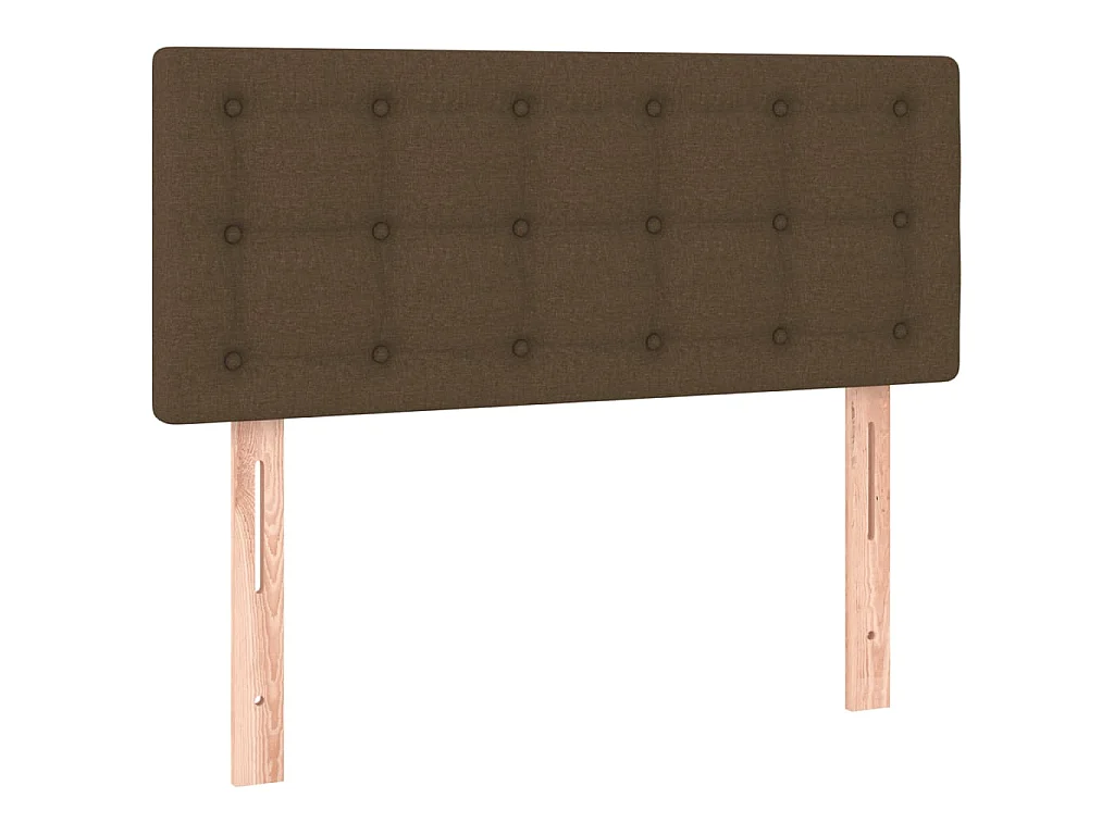 Boxspringbett mit Matratze & LED Dunkelbraun 120x190 cm Stoff