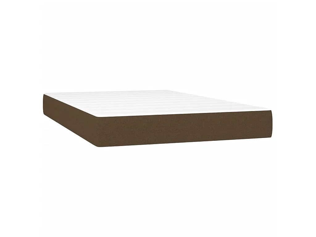 Boxspringbett mit Matratze & LED Dunkelbraun 120x190 cm Stoff