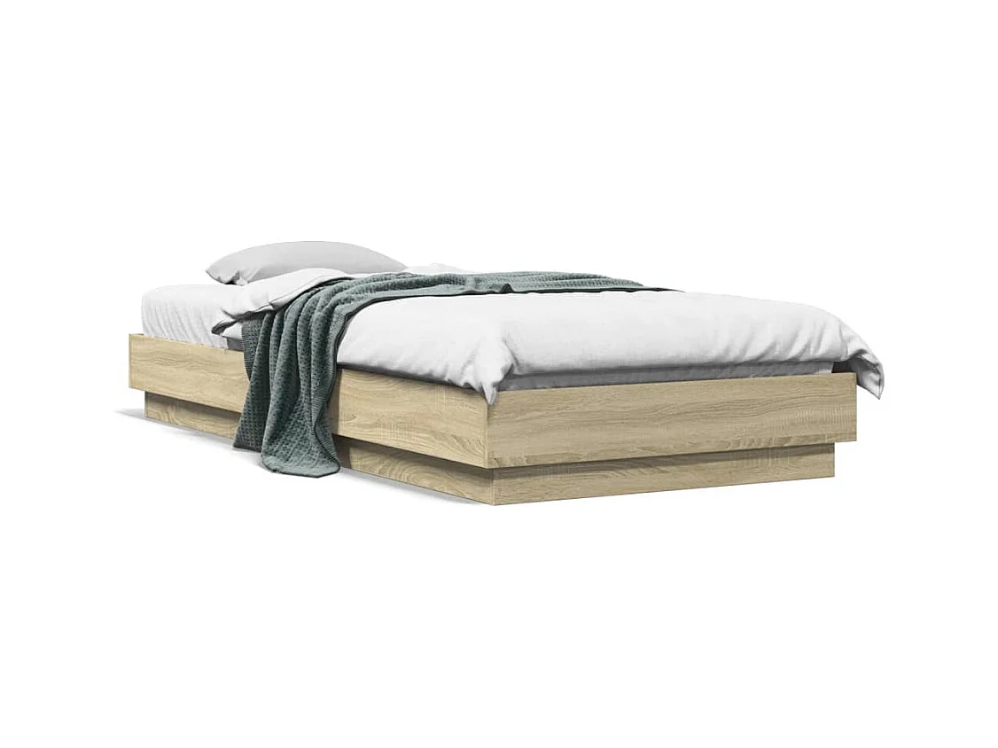 Cadre de lit sans matelas avec lumières LED 90x200 cm
