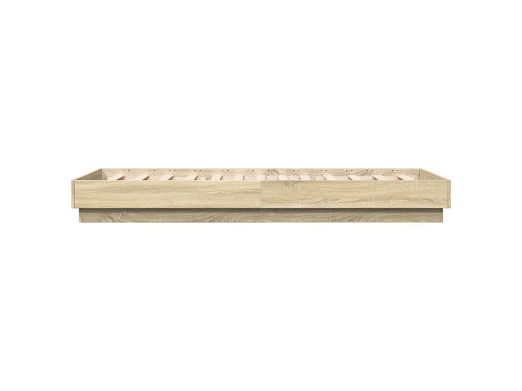 Bedframe met LED-verlichting sonoma eikenkleurig 90x200 cm