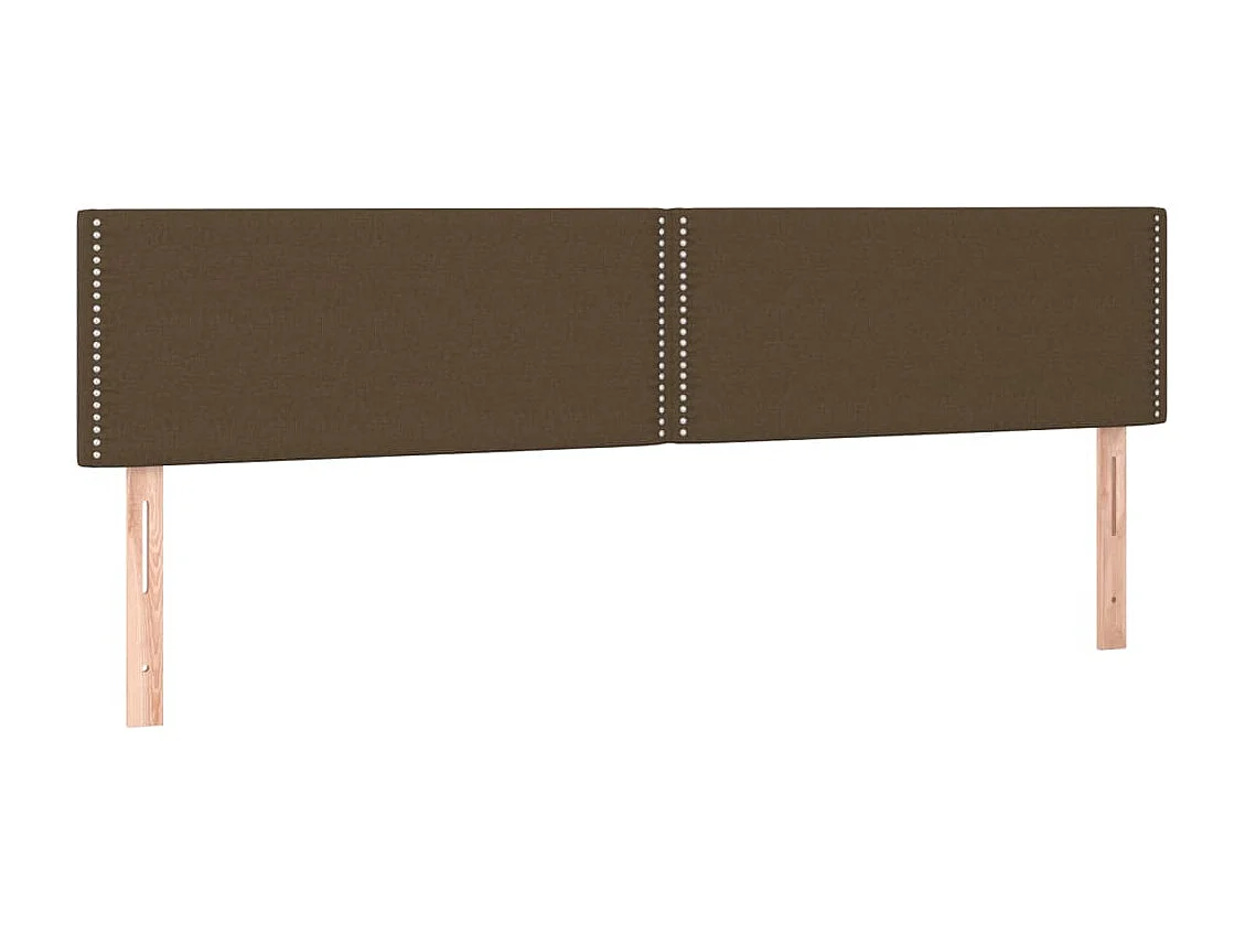 Sommier à lattes de lit matelas et LED marron foncé 120x190 cm