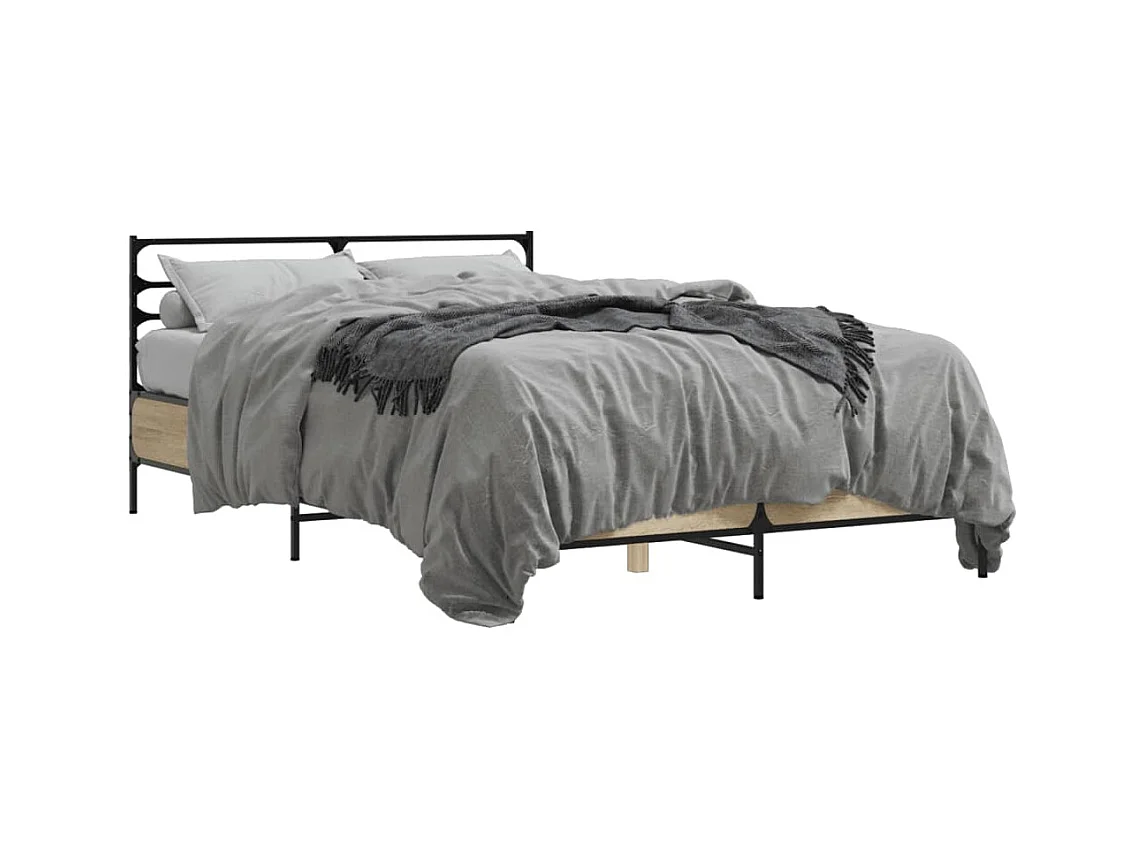 Cadre de lit sans matelas chêne sonoma 120x200 cm