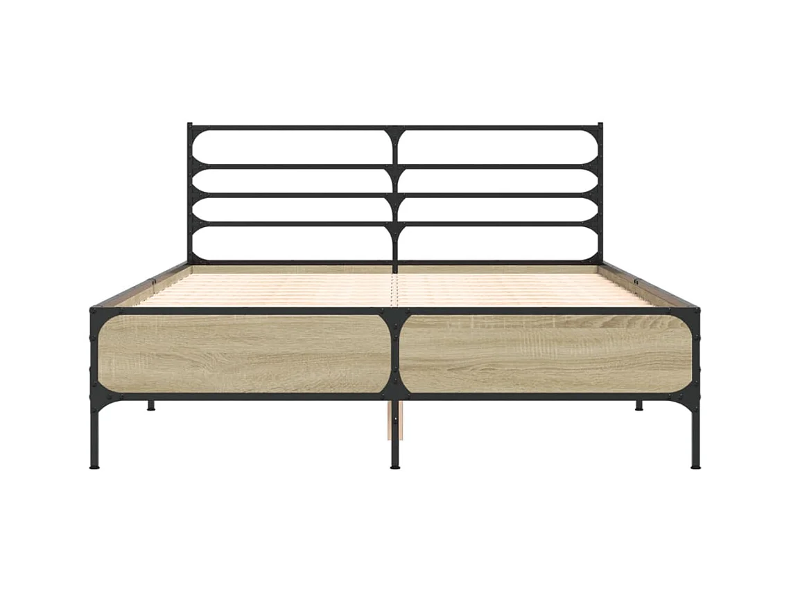 Cadre de lit sans matelas chêne sonoma 120x200 cm