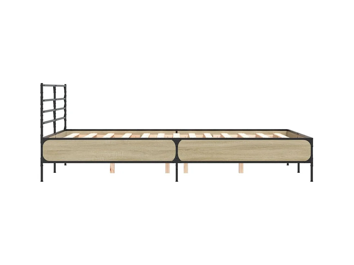 Cadre de lit sans matelas chêne sonoma 120x200 cm