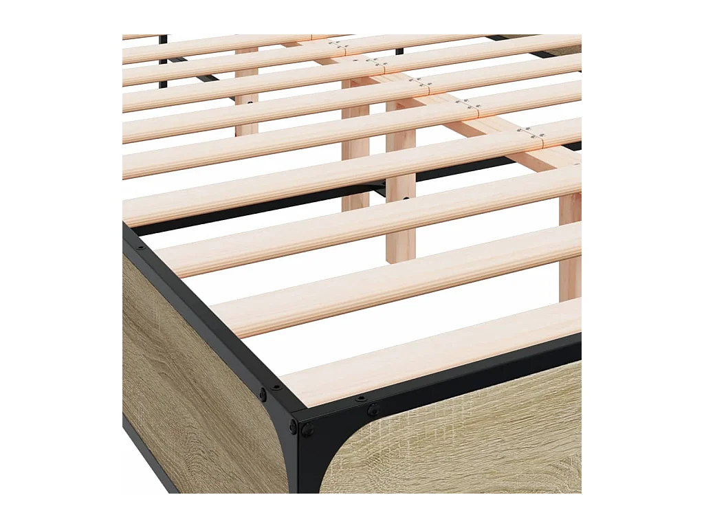 Cadre de lit sans matelas chêne sonoma 120x200 cm