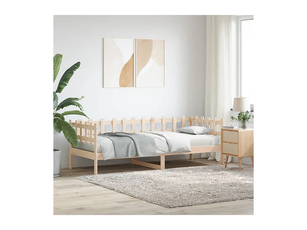 Tagesbett ohne Matratze 90x190 cm Massivholz Kiefer