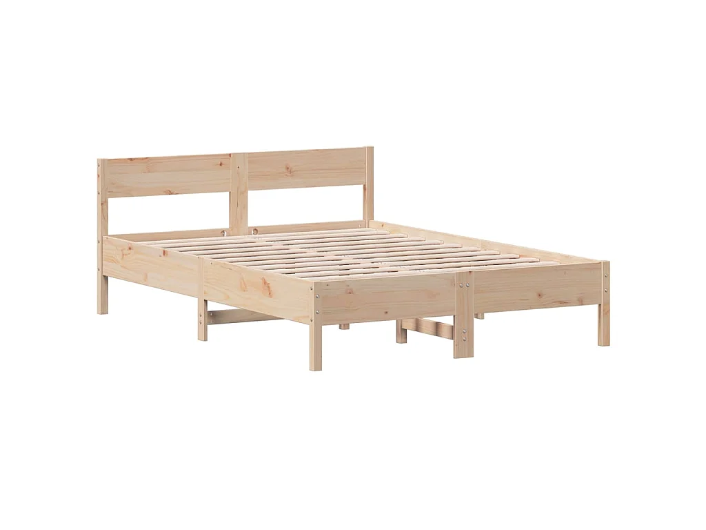 Bedframe zonder matras massief grenenhout 160x200 cm