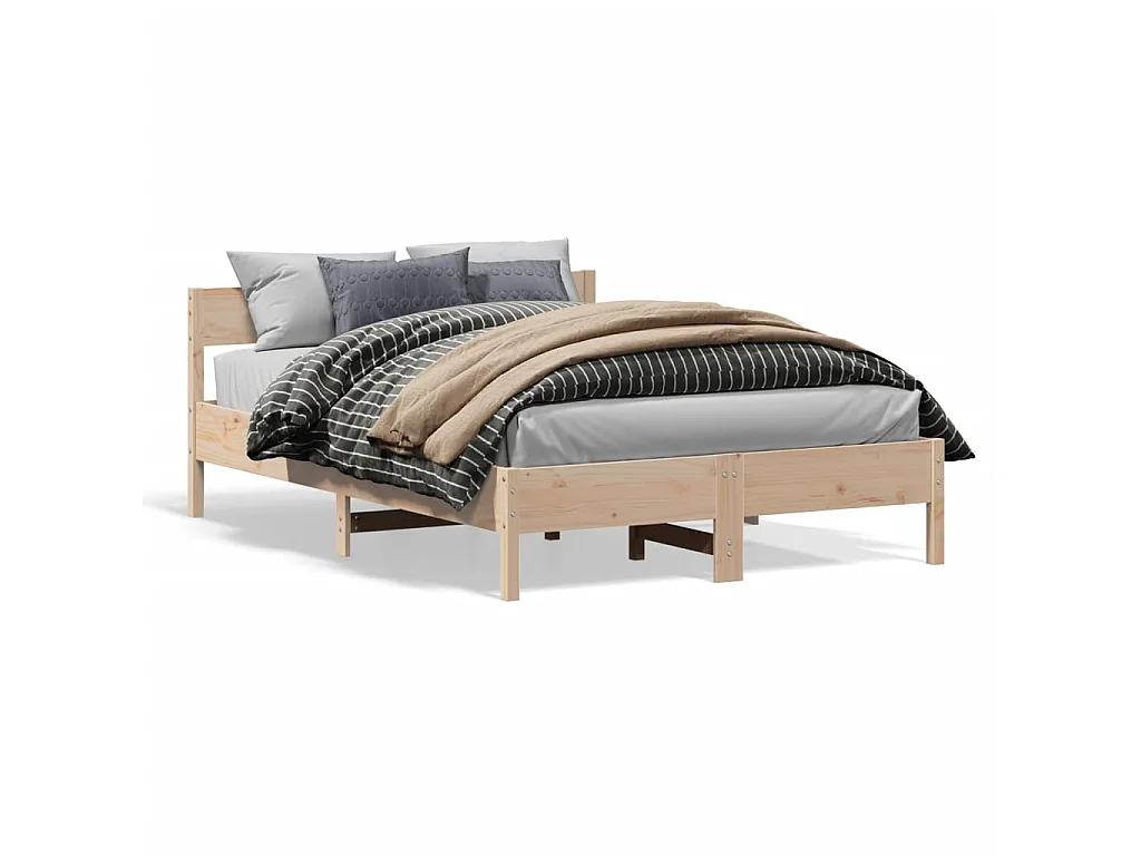 Bedframe zonder matras massief grenenhout 160x200 cm