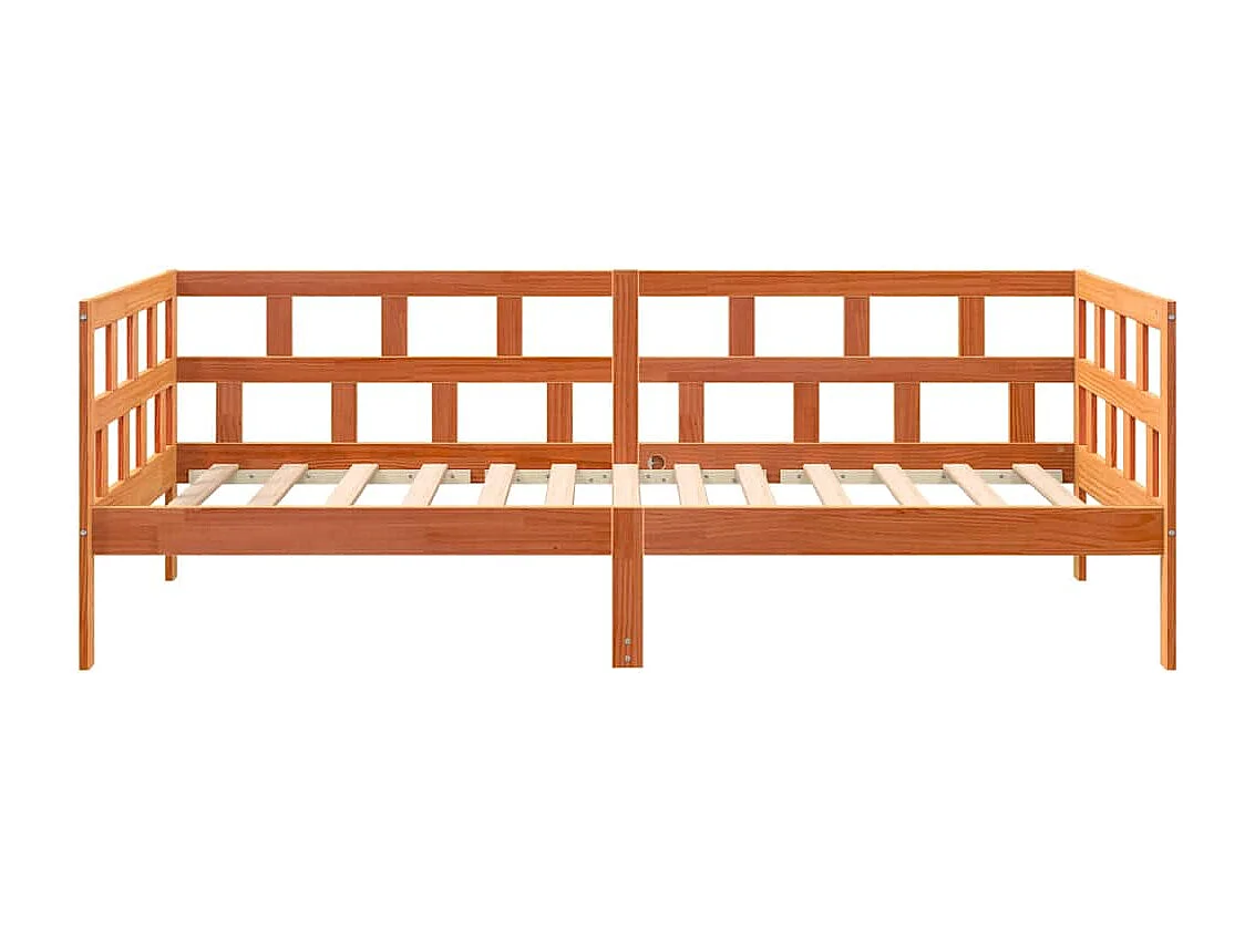 Lit de jour sans matelas cire marron 90x200 cm bois pin massif