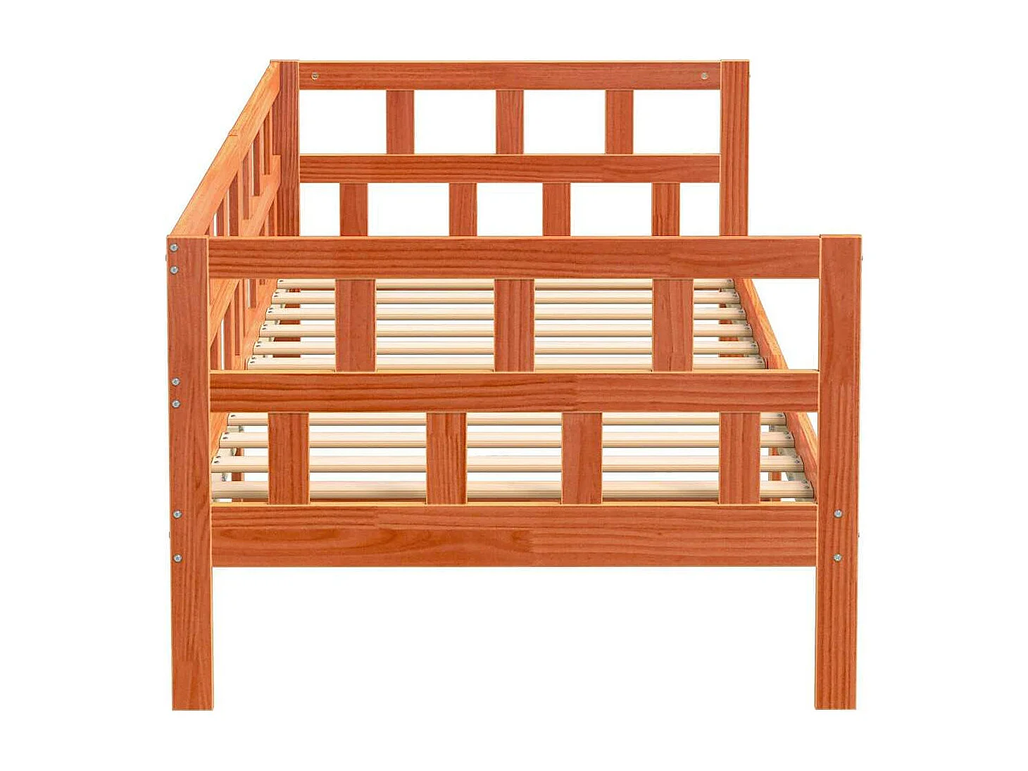 Lit de jour sans matelas cire marron 90x200 cm bois pin massif