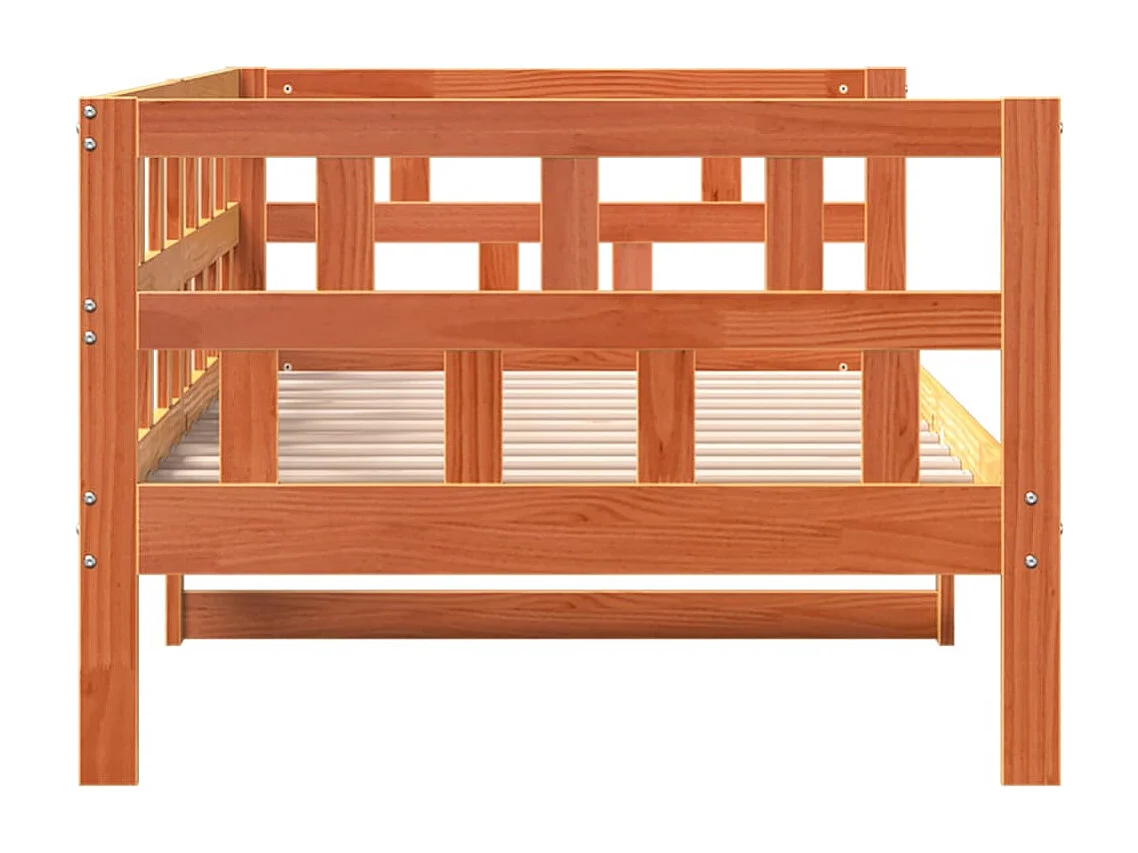 Lit de jour sans matelas cire marron 90x200 cm bois pin massif