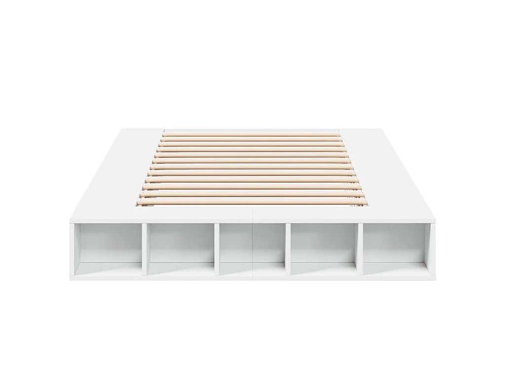 Estructura de cama madera de ingeniería blanca 120x200 cm