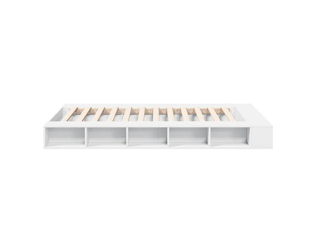 Estructura de cama madera de ingeniería blanca 120x200 cm
