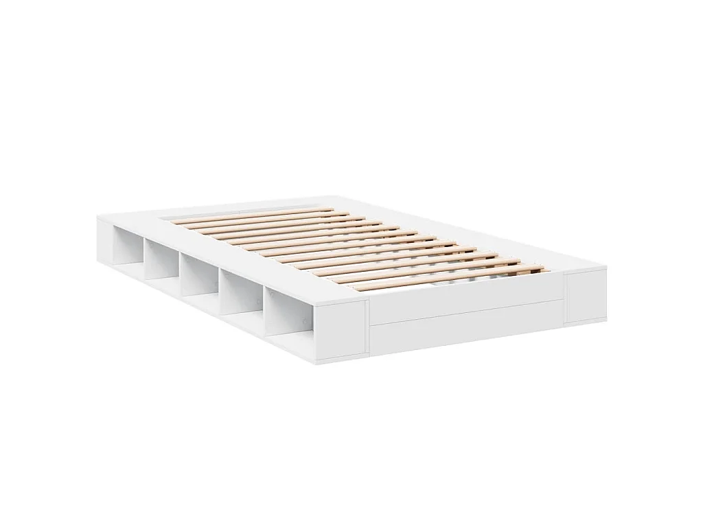 Estructura de cama madera de ingeniería blanca 120x200 cm