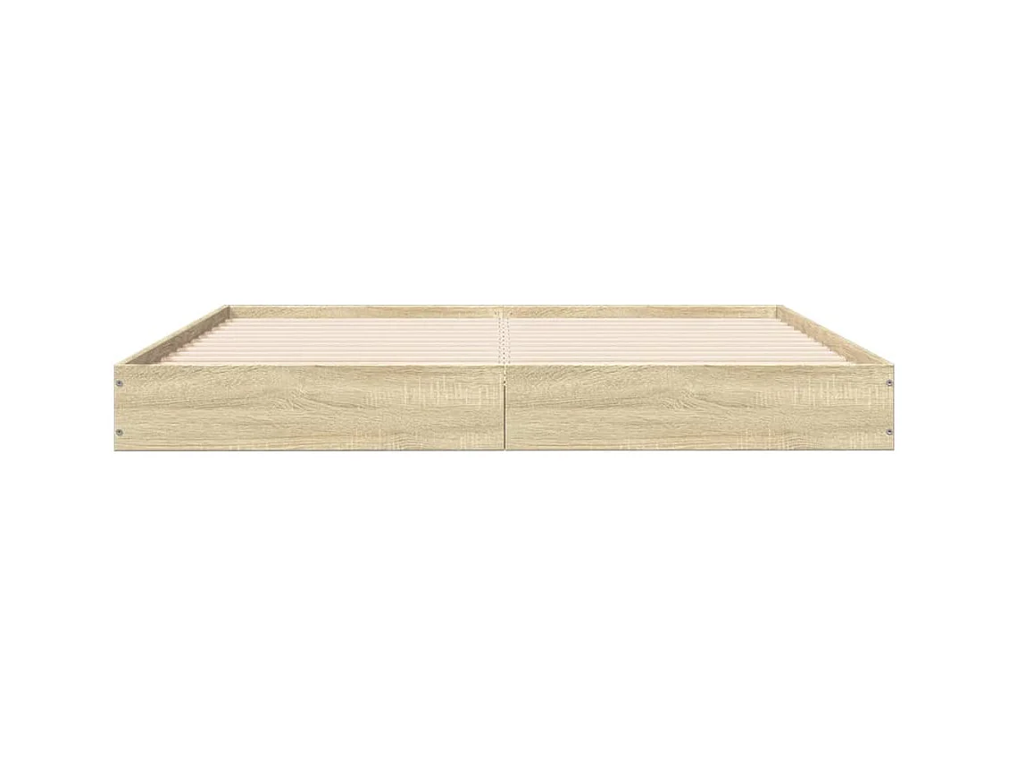 Bettgestell ohne Matratze Sonoma-Eiche 160x200 cm Holzwerkstoff
