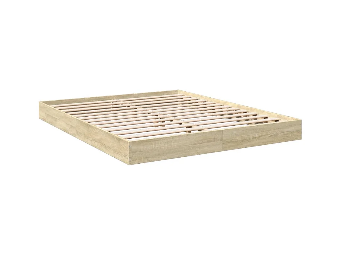 Bettgestell ohne Matratze Sonoma-Eiche 160x200 cm Holzwerkstoff