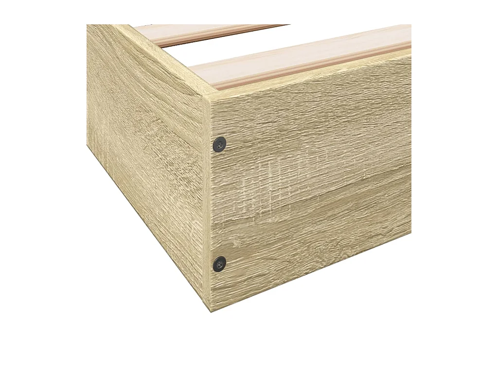Bettgestell ohne Matratze Sonoma-Eiche 160x200 cm Holzwerkstoff