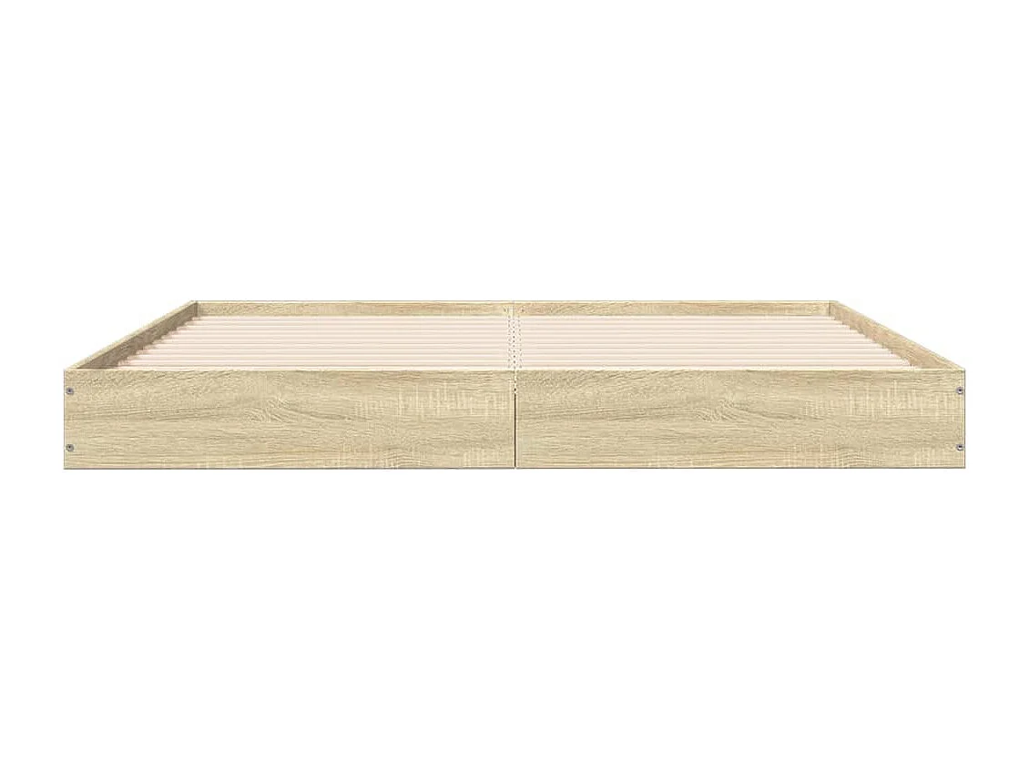Cadre de lit sans matelas chêne sonoma 160x200 cm