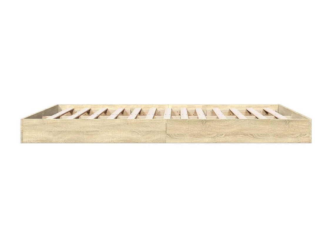 Cadre de lit sans matelas chêne sonoma 160x200 cm