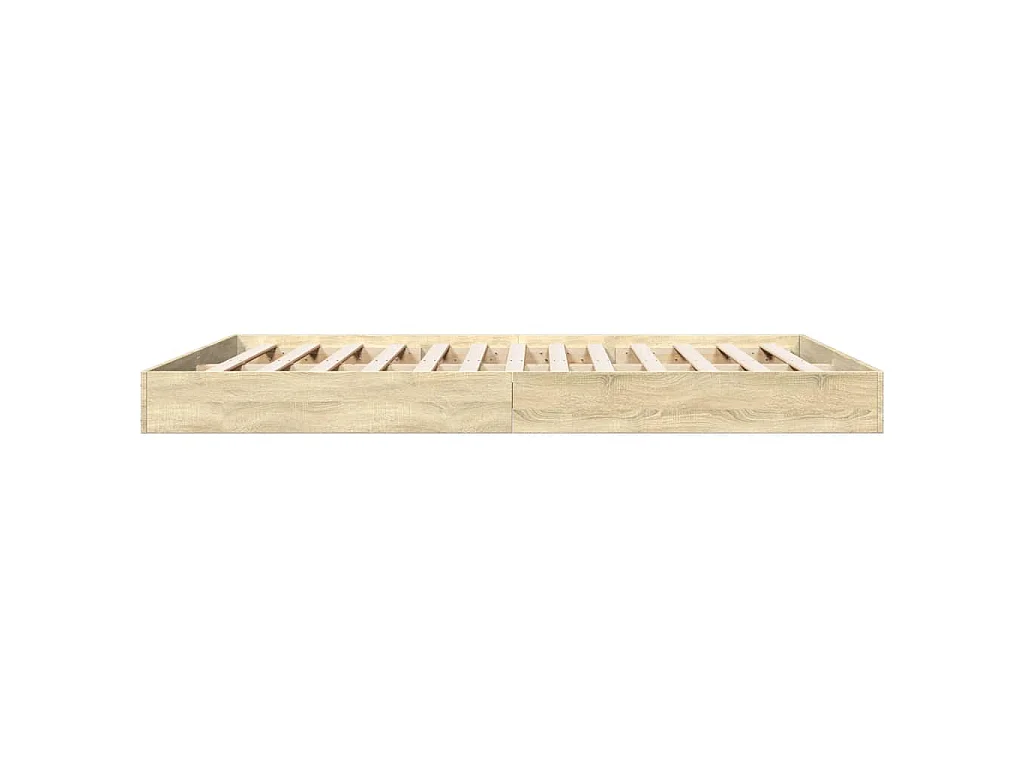 Cadre de lit sans matelas chêne sonoma 160x200 cm
