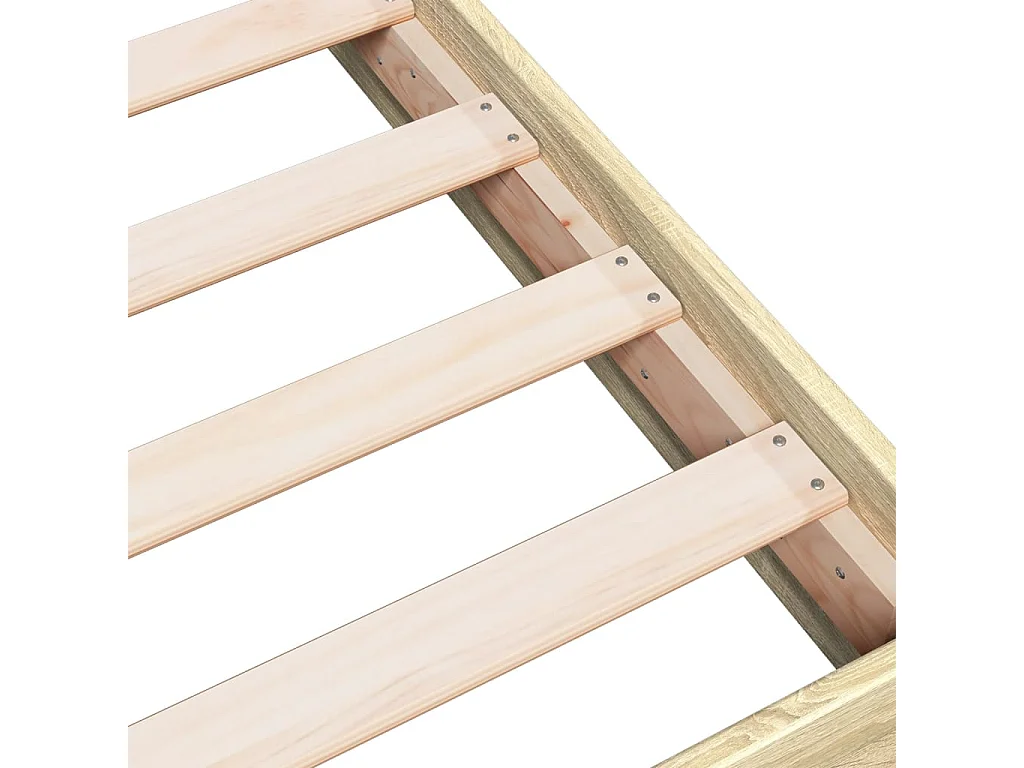 Cadre de lit sans matelas chêne sonoma 160x200 cm