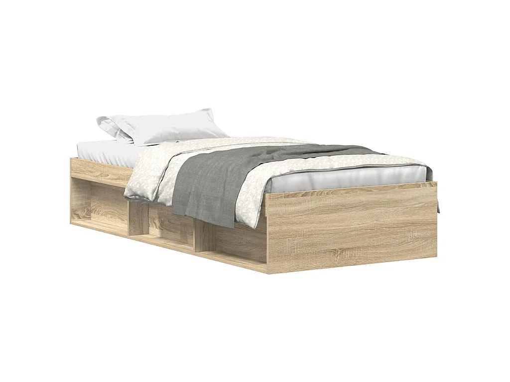 Cadre de lit sans matelas chêne sonoma 90x190 cm