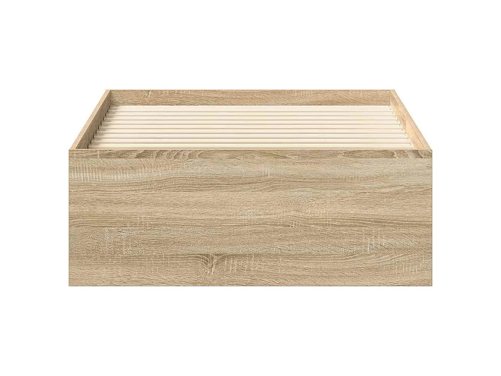 Cadre de lit sans matelas chêne sonoma 90x190 cm