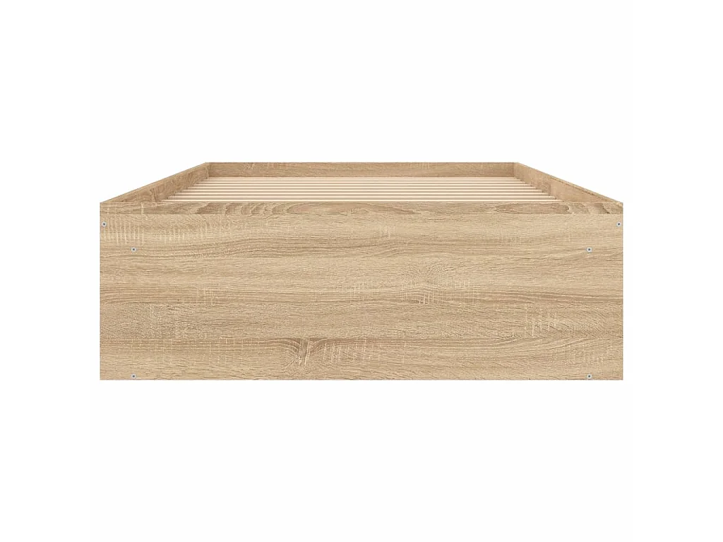 Cadre de lit sans matelas chêne sonoma 90x190 cm