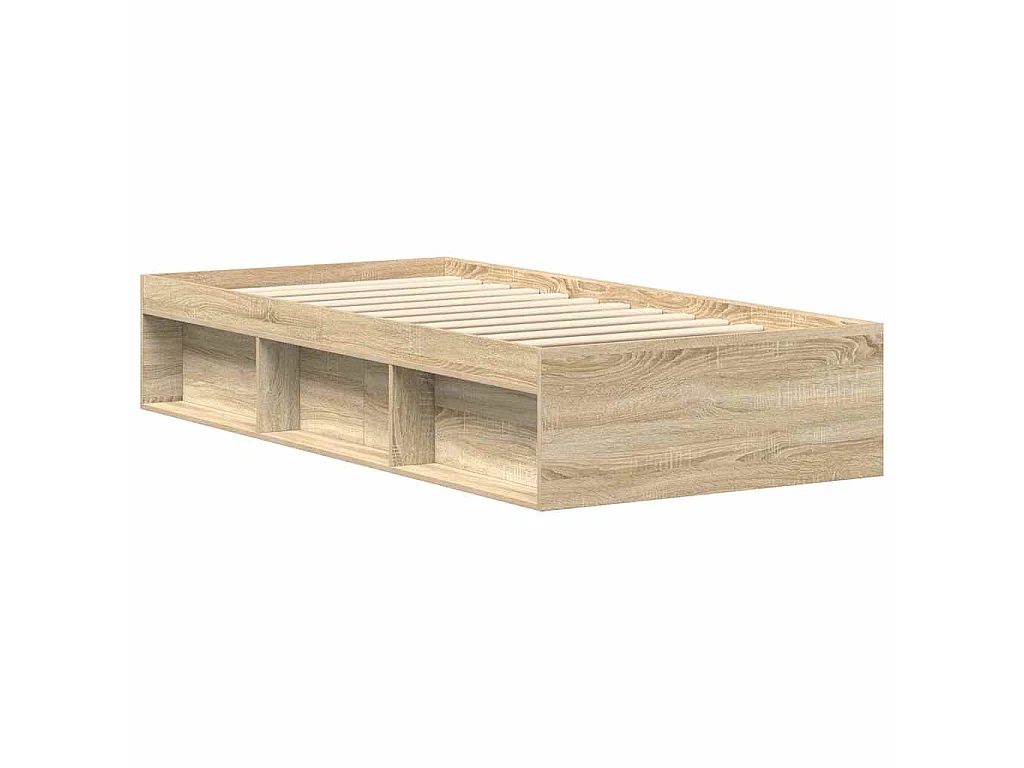 Cadre de lit sans matelas chêne sonoma 90x190 cm