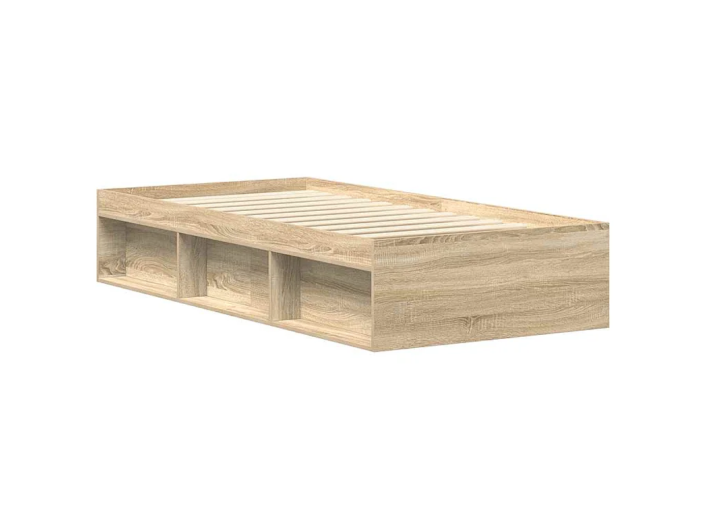 Cadre de lit sans matelas chêne sonoma 90x190 cm