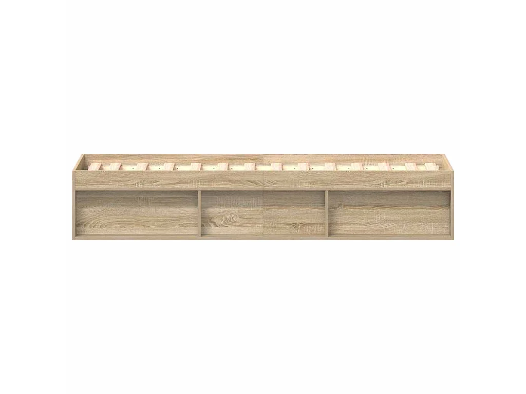 Cadre de lit sans matelas chêne sonoma 90x190 cm