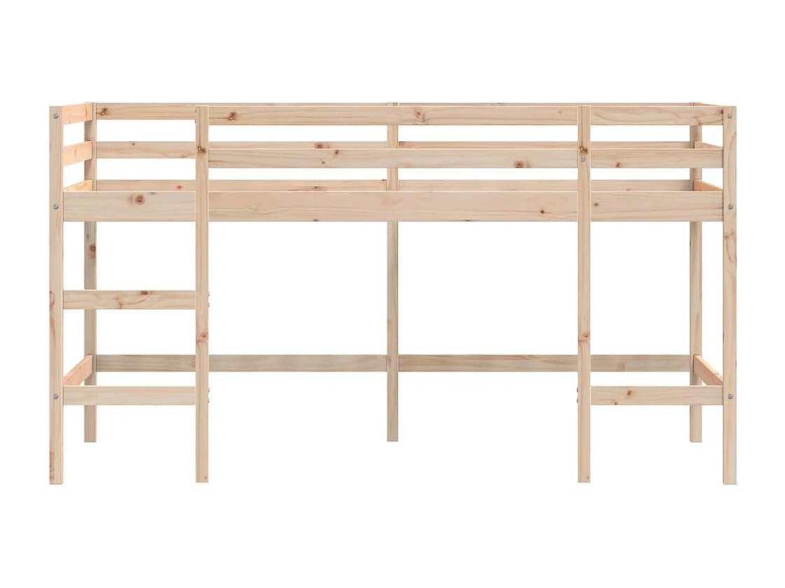 Lit mezzanine d'enfants sans matelas avec échelle 80x200 cm