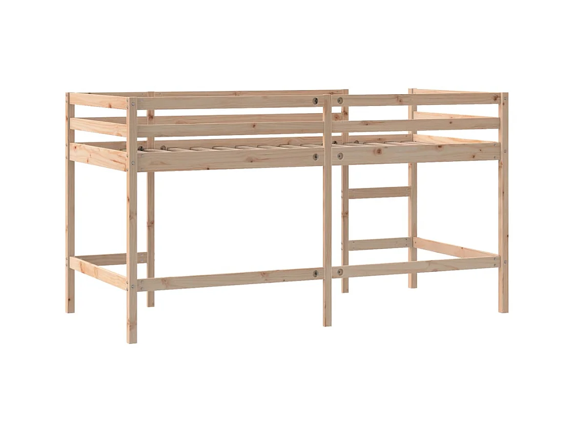 Lit mezzanine d'enfants sans matelas avec échelle 80x200 cm