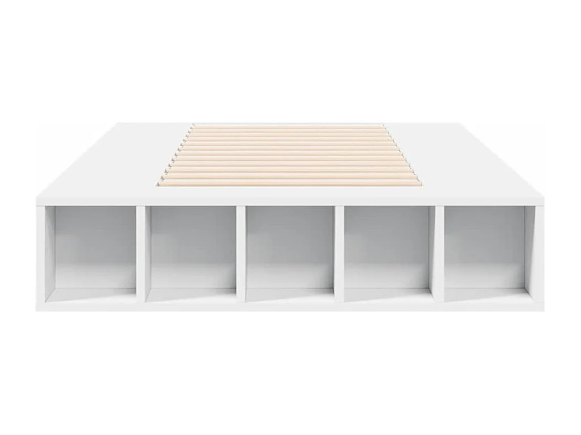 Cadre de lit sans matelas blanc 100x200 cm