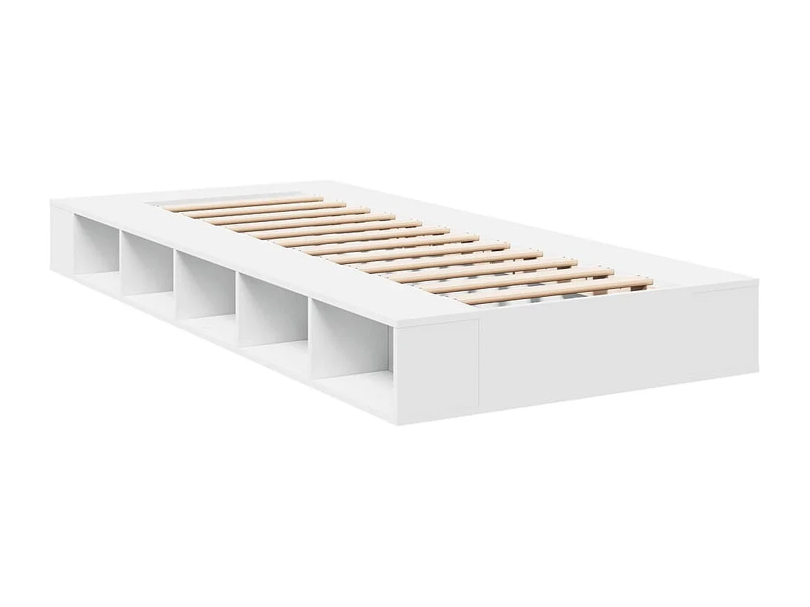 Bettgestell Weiß 100x200 cm Holzwerkstoff